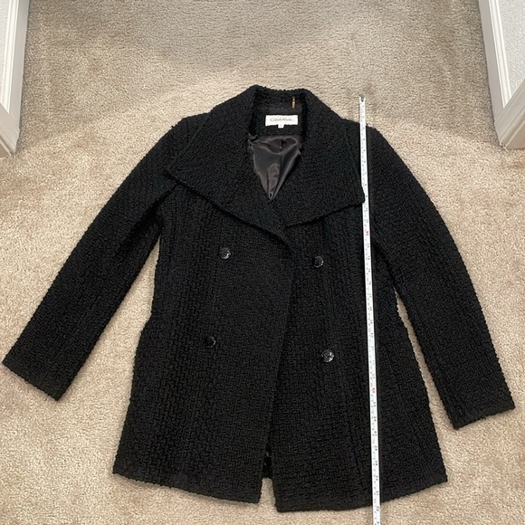 Calvin Klein women size 6 black jacket with belt - Picture 2 of 9